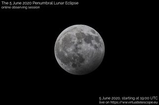 Virtual Telescope to Live Stream Penumbral Lunar Eclipse on June 5